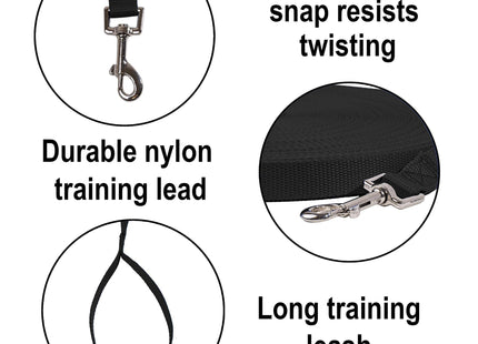 30 ft Nylon Long Line | Recall & Distance Dog Training Leash