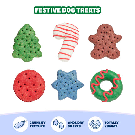 Barkbox Dog Advent Calendar – Holiday Gift Box with 8 Festive Plush Dog Toys & 16 Bakery-Style Treats – Squeaky, Fluffy & Crunchy Surprises for Small to Large Dogs