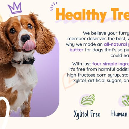 BUDDY BUDDER Pumpkin Pup + Ruff Ruff Raw Red Dog Enrichment Mat Combo, 100% All Natural Peanut Butter, Healthy Dog Treats, Made in USA (Set of 2 / 17oz Jars + Lickmat)