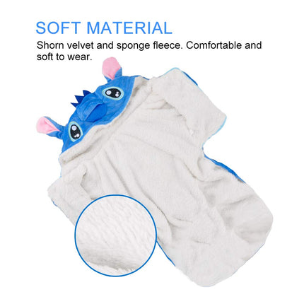 Gimilife Pet Costume, Dog Hoodie,Pet Xmas Pajamas Outfit, Pet Coat for Small Medium Large Dogs and Cats,Pet Disney Stitch Cartoon,Halloween and Winter -S