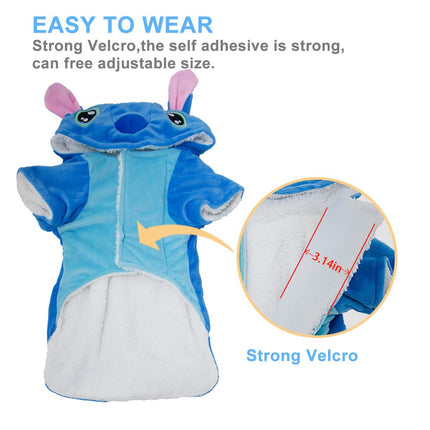 Gimilife Pet Costume, Dog Hoodie,Pet Xmas Pajamas Outfit, Pet Coat for Small Medium Large Dogs and Cats,Pet Disney Stitch Cartoon,Halloween and Winter -S