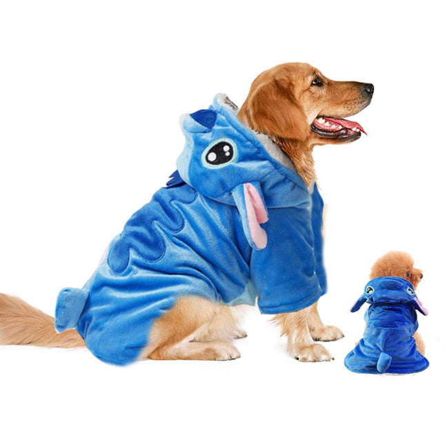 Gimilife Pet Costume, Dog Hoodie,Pet Xmas Pajamas Outfit, Pet Coat for Small Medium Large Dogs and Cats,Pet Disney Stitch Cartoon,Halloween and Winter -S