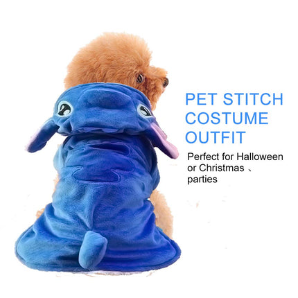 Gimilife Pet Costume, Dog Hoodie,Pet Xmas Pajamas Outfit, Pet Coat for Small Medium Large Dogs and Cats,Pet Disney Stitch Cartoon,Halloween and Winter -S