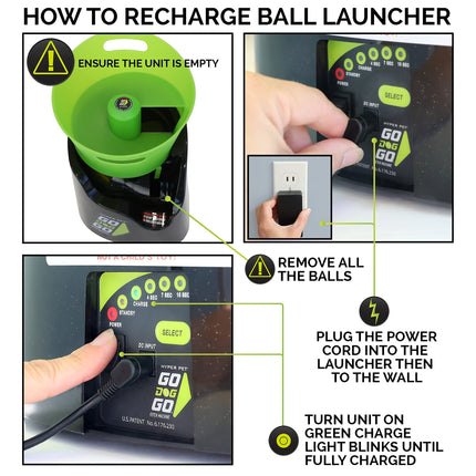 Hyper Pet GoDogGo Fetch Machine Dog Ball Launcher & Automatic Ball Launcher for Dogs With Five 2.5" Balls for Dogs 20-60 lbs.