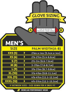 Ironclad GUG05XL General Utility Spandex Gloves, Black, X-Large, Pair