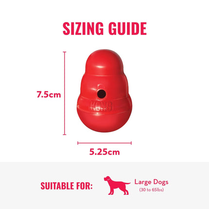 KONG Wobbler - Interactive Dog Toy for Treat Dispensing - Dog Slow Feeder for Healthy Eating - for Medium/Large Dogs