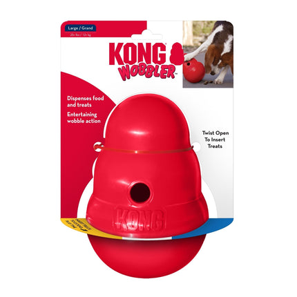 KONG Wobbler - Interactive Dog Toy for Treat Dispensing - Dog Slow Feeder for Healthy Eating - for Medium/Large Dogs