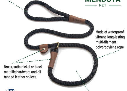 Mendota Pet Slip Leash - Dog Lead and Collar Combo