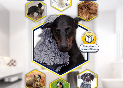 Muddy Mat Doggy Dryer, Highly Absorbent Microfiber Towel