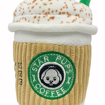 Nestpark Parody Star Pups Coffee Dog Toy Pup'kin Spice Latte - Funny Plush Squeaky Crinkle Dog Toys for Medium, Small and Large for Dog Birthday