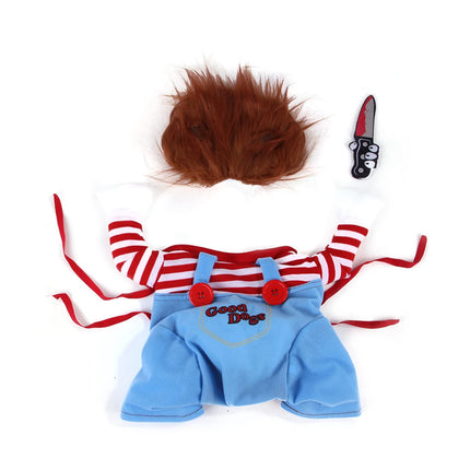 Pet Deadly Dog Costume, Cute Dog Cosplay Halloween Christmas Funny Pet Clothes Party Costume for Small Medium and Large Dogs (Small)