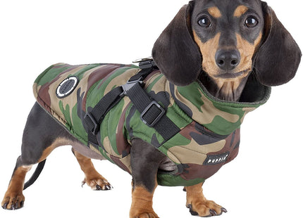Puppia Mountaineer Winter Dog Coat with integrated harness