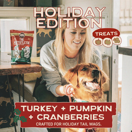 Smart Cookie Muttstletoe Holiday Dog Treats - Turkey, Pumpkin and Cranberry Christmas Dog Treats - Healthy, All Natural, Grain Free, Human-Grade - Made in USA - 8oz (3 Pack)